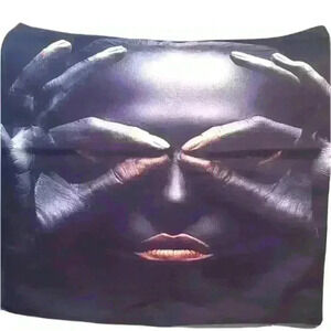 Black see no evil pillow case